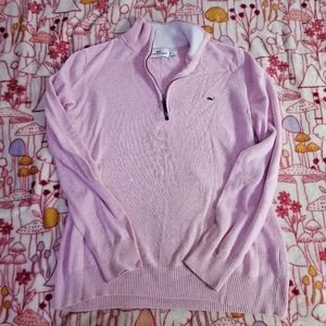 Flawed Vineyard Vines Cotton Half Zip Sweater Sz L